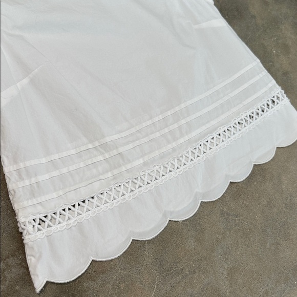 French Connection White Scallop Hem Tank Top - Picture 7 of 8